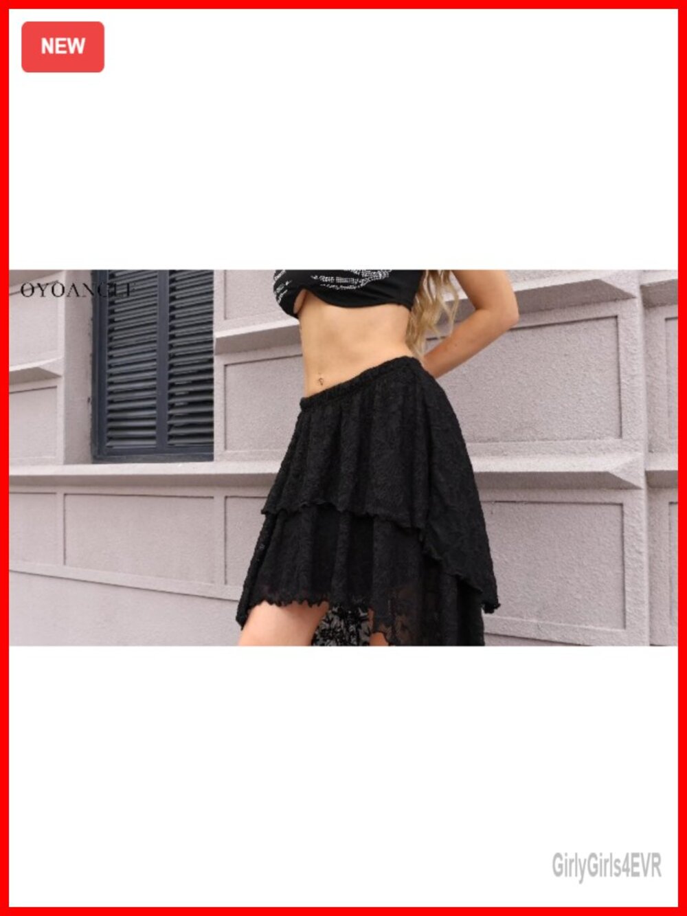 Women's Maxi Skirt Asymmetrical High Low Ruffle Fairy Y2K Rave Outfit - Picture 6 of 6